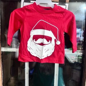 New Christmas Red Santa Graphic baby Shirt